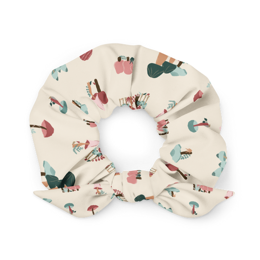 Happy Mushrooms - Recycled Scrunchie