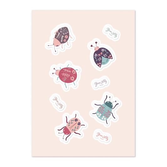 Sweet Ladybugs 1 - Sticker Sheet